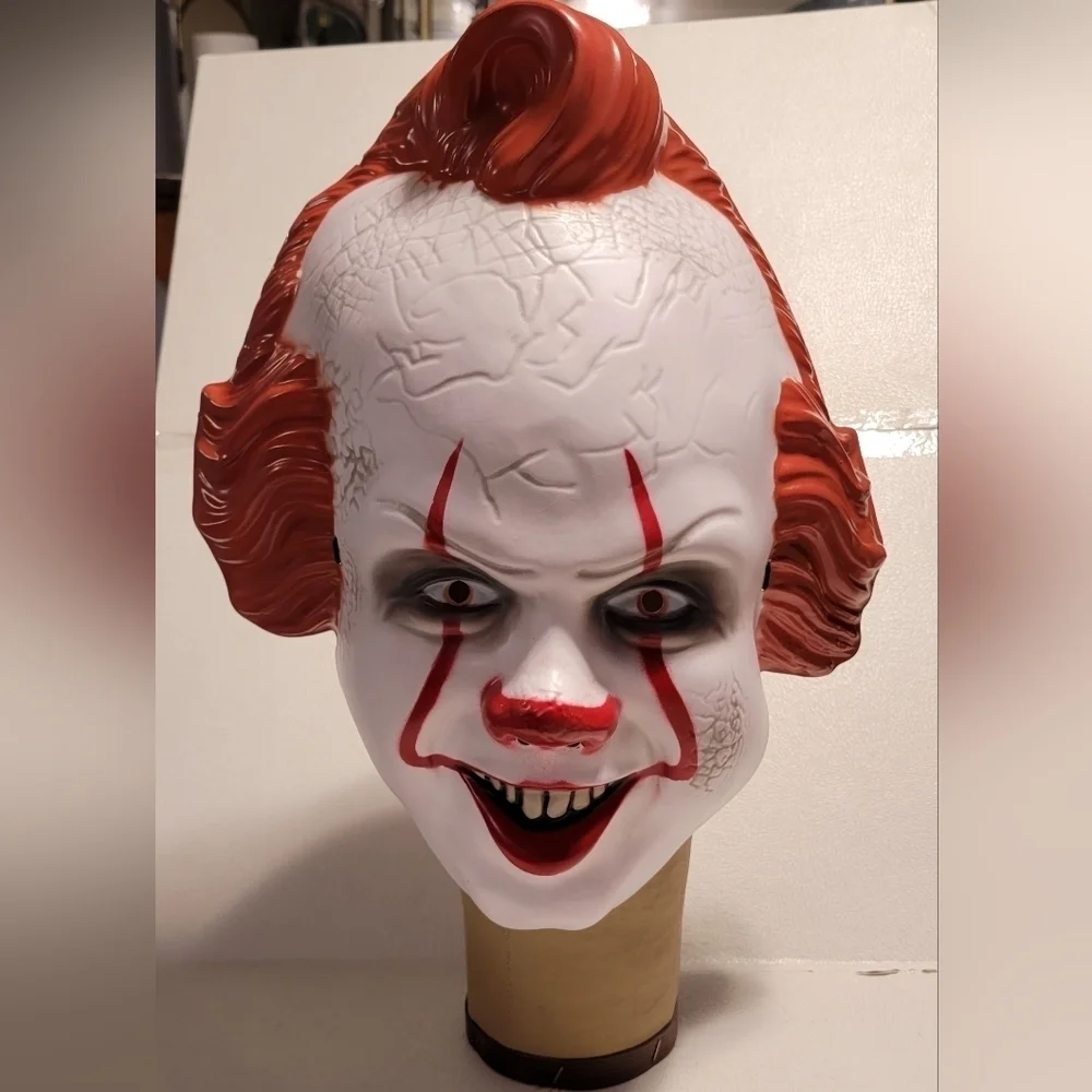 Pennywise Jumpsuit Costume and Mask Steven Kings IT Adult Size PW #909